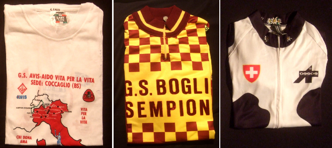 maglie donate al Santuario della Madonna del Ghisallo