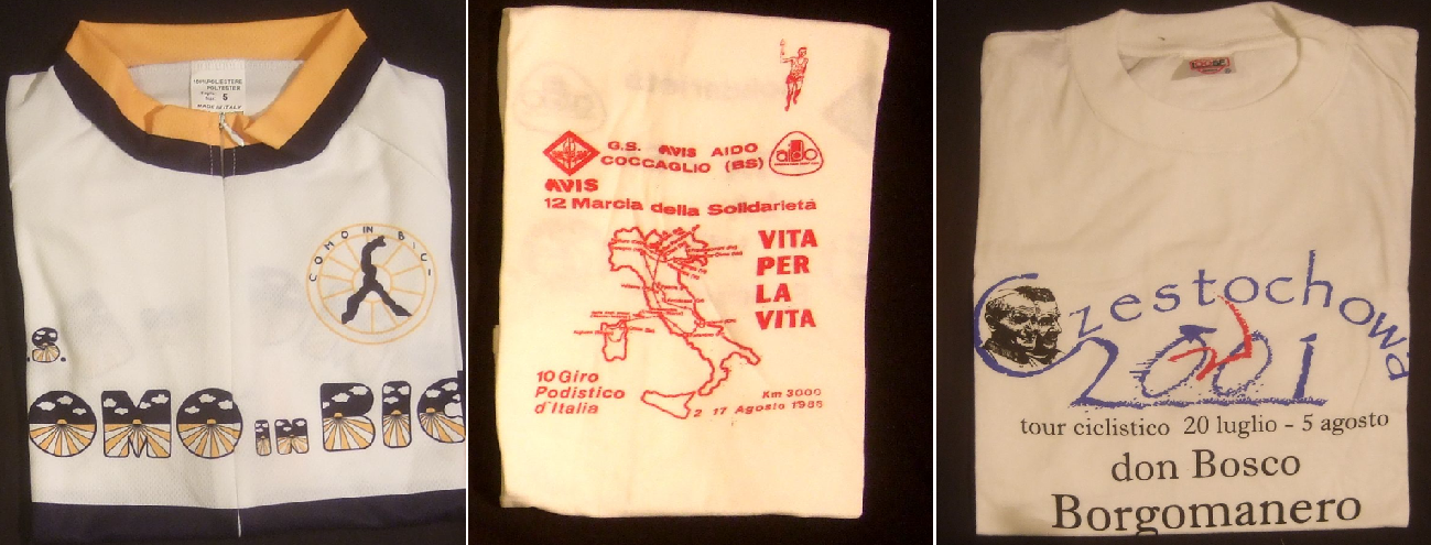 maglie donate al Santuario della Madonna del Ghisallo