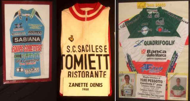 maglie donate al Santuario della Madonna del Ghisallo